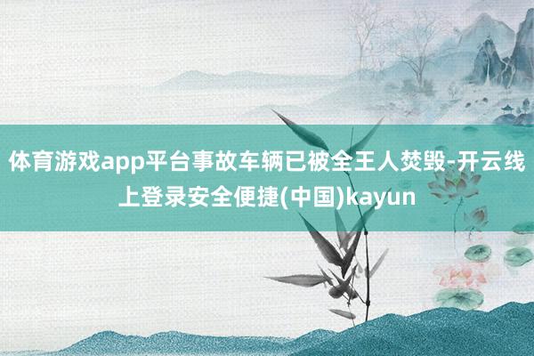体育游戏app平台事故车辆已被全王人焚毁-开云线上登录安全便捷(中国)kayun